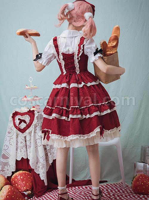 Classic-Lolita-Pleated--Lace-Trim-Layered-Pleated-Hem-Heart-Shaped-Bow-Knots-Decoration-Sleeveless-Dress-coscarnival-3173