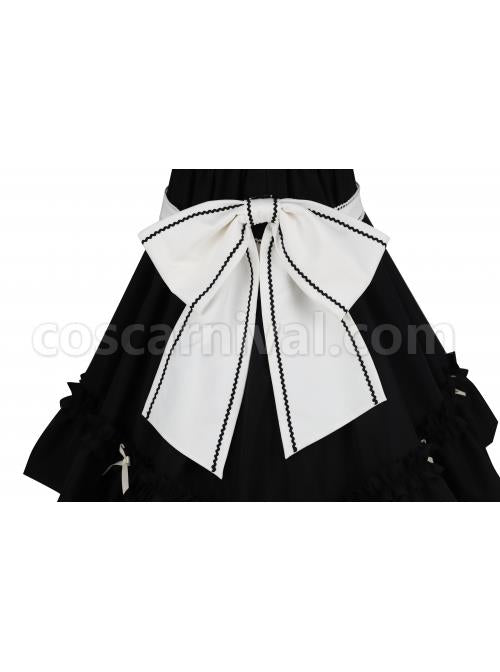 Classic-Lolita-Retro-White-Apron-Decoration-Demon-Maid-Style-Pleated-Bow-Knot-Black-Doll-Dress-coscarnival-3220