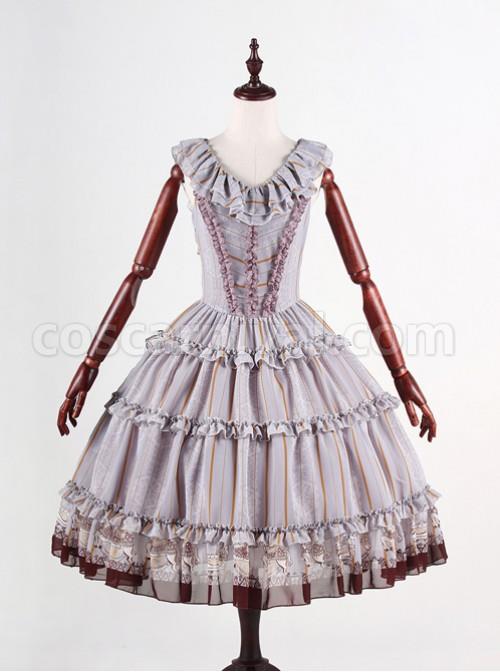 Classical-Puppets-Royal-Carousel-Super-Special-Design-Bluish-Gray-Chiffon-Lolita-Jumper-Skirt-coscarnival-5191