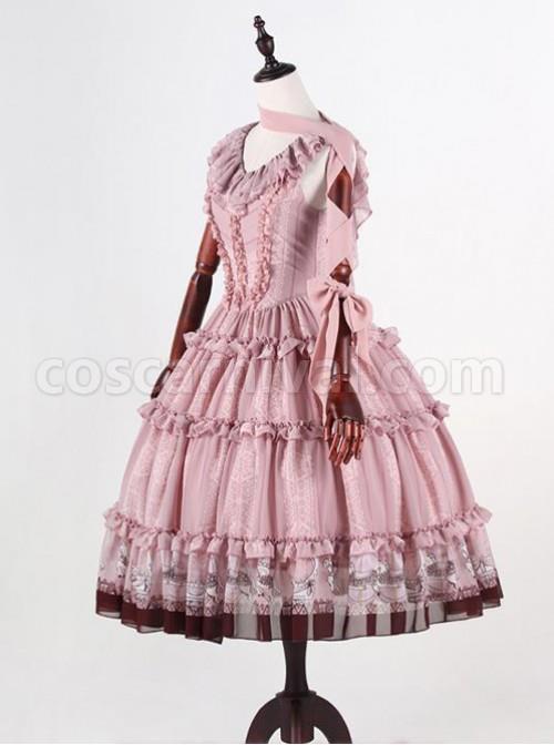 Classical-Puppets-Royal-Carousel-Super-Special-Design-Smoke-Pink-Chiffon-Lolita-Jumper-Skirt-coscarnival-5195