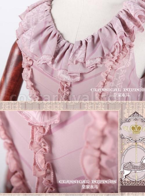 Classical-Puppets-Royal-Carousel-Super-Special-Design-Smoke-Pink-Chiffon-Lolita-Jumper-Skirt-coscarnival-5203