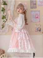 Claws-Planet-Series-JSK-Sweet-Cute-Cat-Paw-Shape-Pink-Leopard-Print-Pleated-Bow-Dress-coscarnival-3125