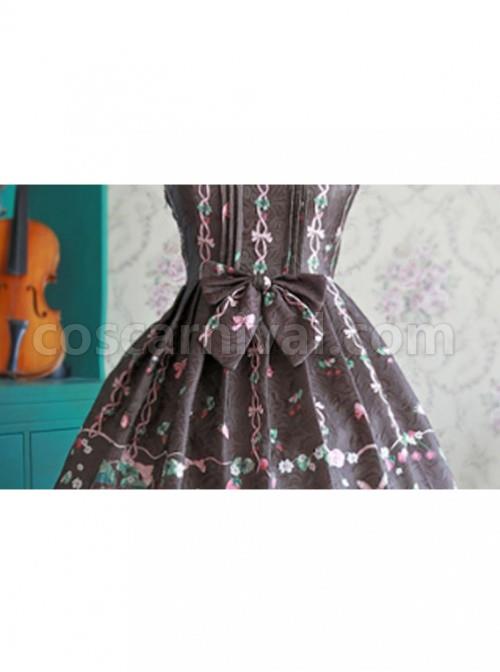 Coffee-Color-Decorative-Pattern-Waist-Vest-Skirt-coscarnival-5176