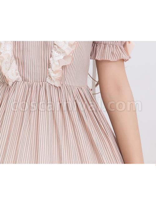 Concise-Lace-Ruffles-Classic-Lolita-Short-Sleeve-Dress-coscarnival-5188