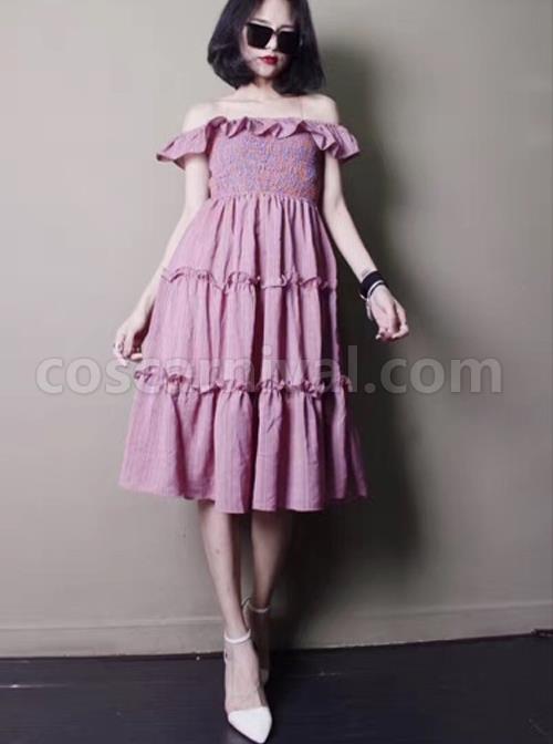 Concise-Ruffles-Classic-Lolita-Strapless-Dress-coscarnival-1744