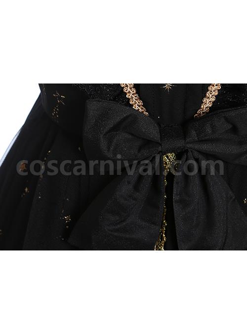 Constellation Black Short Sleeves Stylish Gothic Lolita Sling Dress coscarnival