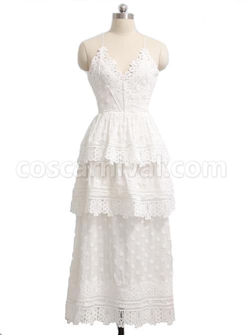 Cotton Backless Sexy Gothic Lolita Sling Dress coscarnival