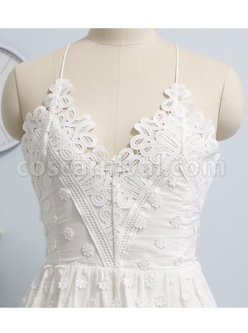 Cotton Backless Sexy Gothic Lolita Sling Dress coscarnival