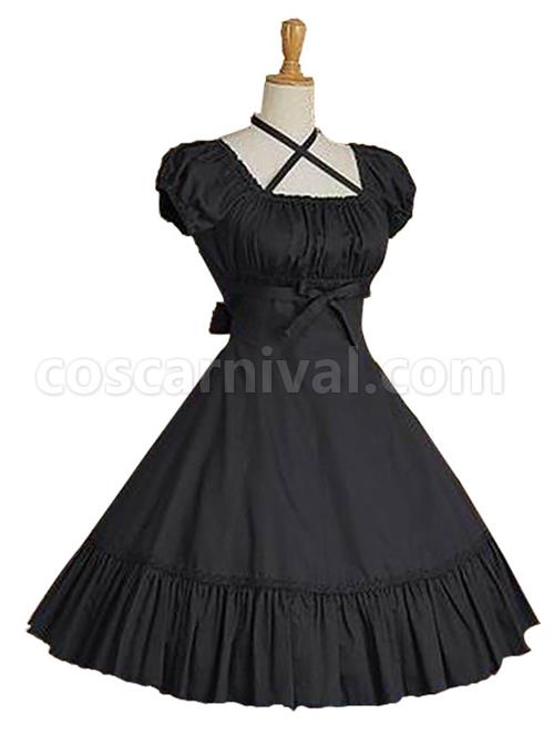 Cotton-Ruffles-Short-Sleeve-Bow-Classic-Lolita-Dress-coscarnival-507