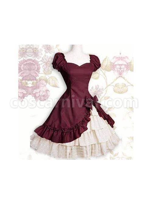 Cotton-Short-Sleeves-Ruffle-Classic-Lolita-Dress-coscarnival-1222