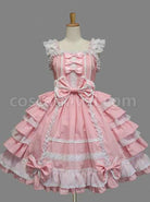 white sweet dress lolita, side view