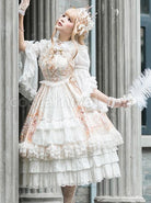 Court-Retro-Delicate-Gold-Thread-Lace-Trimmed-Jacquard-Chiffon-Ruffled-Open-Placket-Hem-Classic-Lolita-Sleeveless-Dress-coscarnival-3128