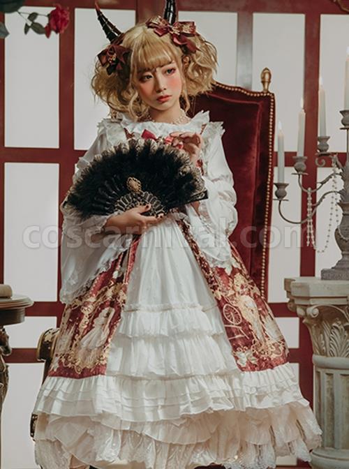 Court-Retro-Delicate-Gold-Thread-Lace-Trimmed-Jacquard-Chiffon-Ruffled-Open-Placket-Hem-Classic-Lolita-Sleeveless-Dress-coscarnival-3134