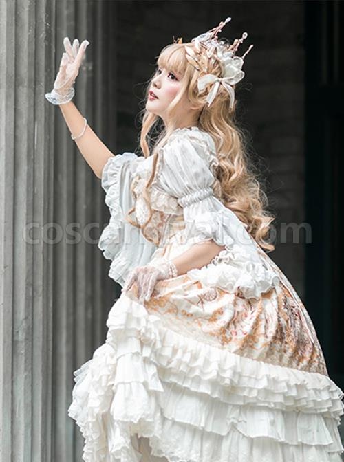 Court-Retro-Delicate-Gold-Thread-Lace-Trimmed-Jacquard-Chiffon-Ruffled-Open-Placket-Hem-Classic-Lolita-Sleeveless-Dress-coscarnival-3148