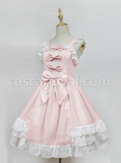 Cream-Mousse-Macarons-Color-Plaid-Classic-Lolita-Sling-Dress-coscarnival-1157