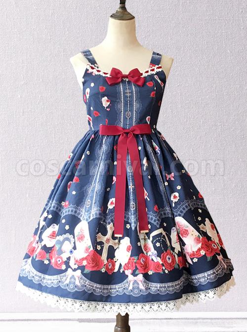 Crucifix-Rose-Popsicle-Printing-Classic-Lolita-Sling-Dress-coscarnival-3799
