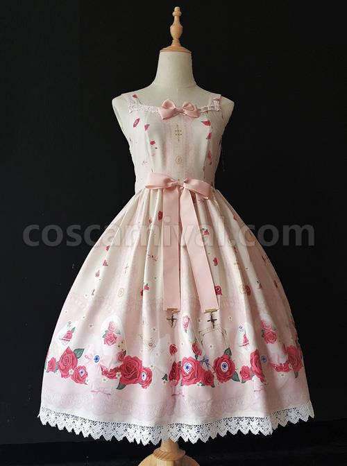 Crucifix-Rose-Popsicle-Printing-Classic-Lolita-Sling-Dress-coscarnival-3811