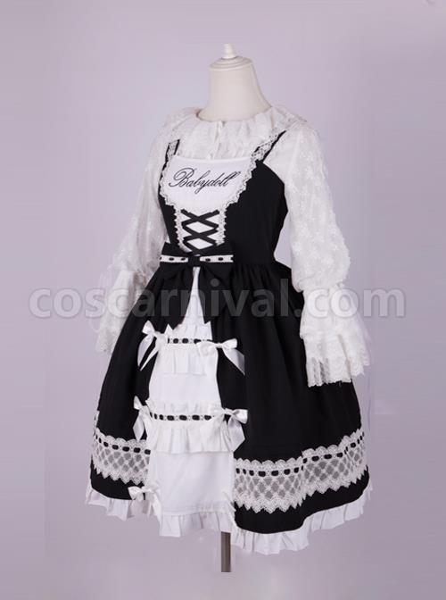 Cute-Bowknot-Pure-Color-Classic-Lolita-Sling-Dress-coscarnival-4725