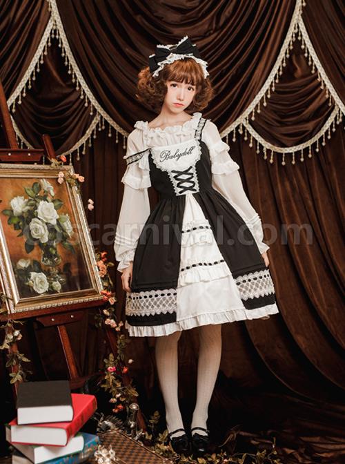 Cute-Bowknot-Pure-Color-Classic-Lolita-Sling-Dress-coscarnival-4740