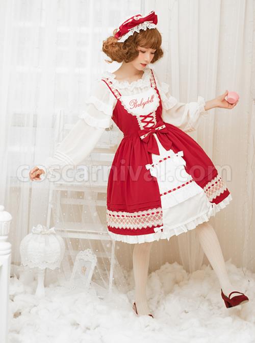 Cute-Bowknot-Pure-Color-Classic-Lolita-Sling-Dress-coscarnival-4749
