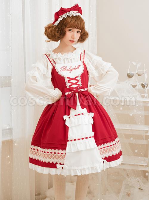 Cute-Bowknot-Pure-Color-Classic-Lolita-Sling-Dress-coscarnival-4758
