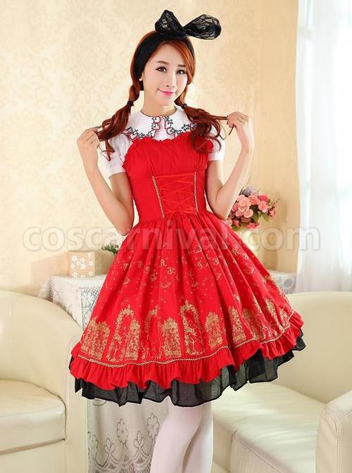 Cute-Cats-Printing-Cotton-Classic-Lolita-Sling-Dress-coscarnival-5171