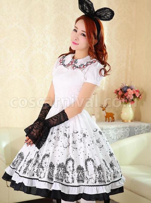 Cute-Cats-Printing-Cotton-Classic-Lolita-Sling-Dress-coscarnival-5175