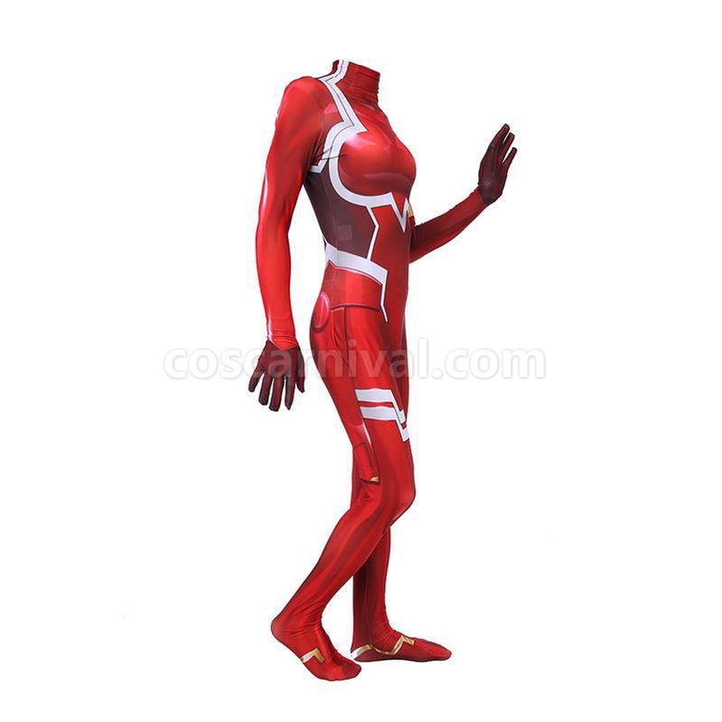 DARLING in the FRANXX 02 Zero Two Jumpsuit Cosplay Costumes coscarnival011118290