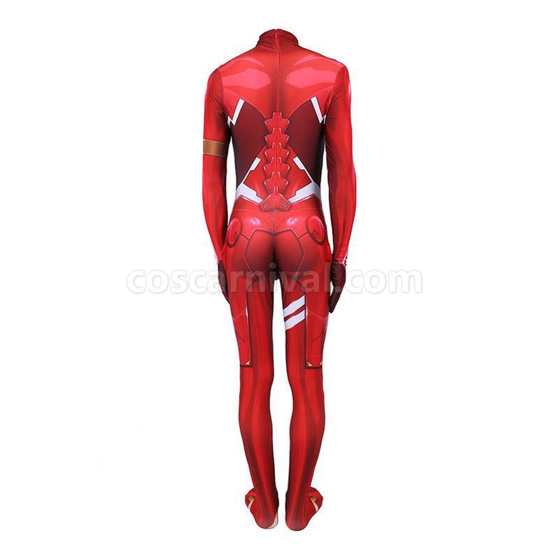 DARLING in the FRANXX 02 Zero Two Jumpsuit Cosplay Costumes coscarnival011118298