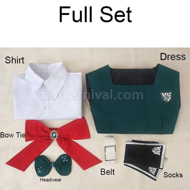Danganronpa 2 Sonia Nevermind Halloween Short Sleeve Uniform Cosplay Costumes coscarnival011117059