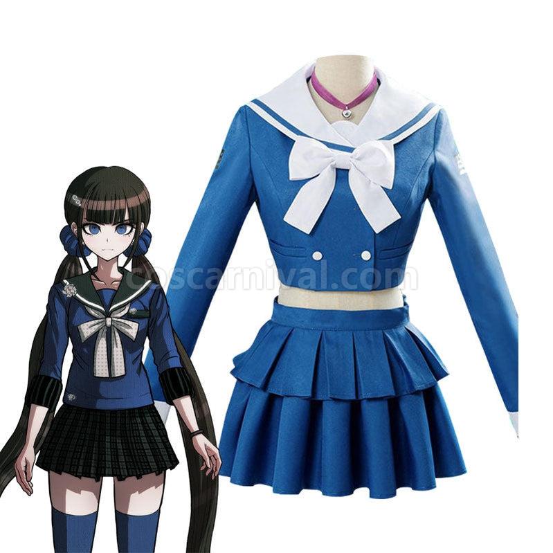 Danganronpa V3 Killing Harmony Harukawa Maki Blue School Uniform Halloween Cosplay Costume coscarnival011117274