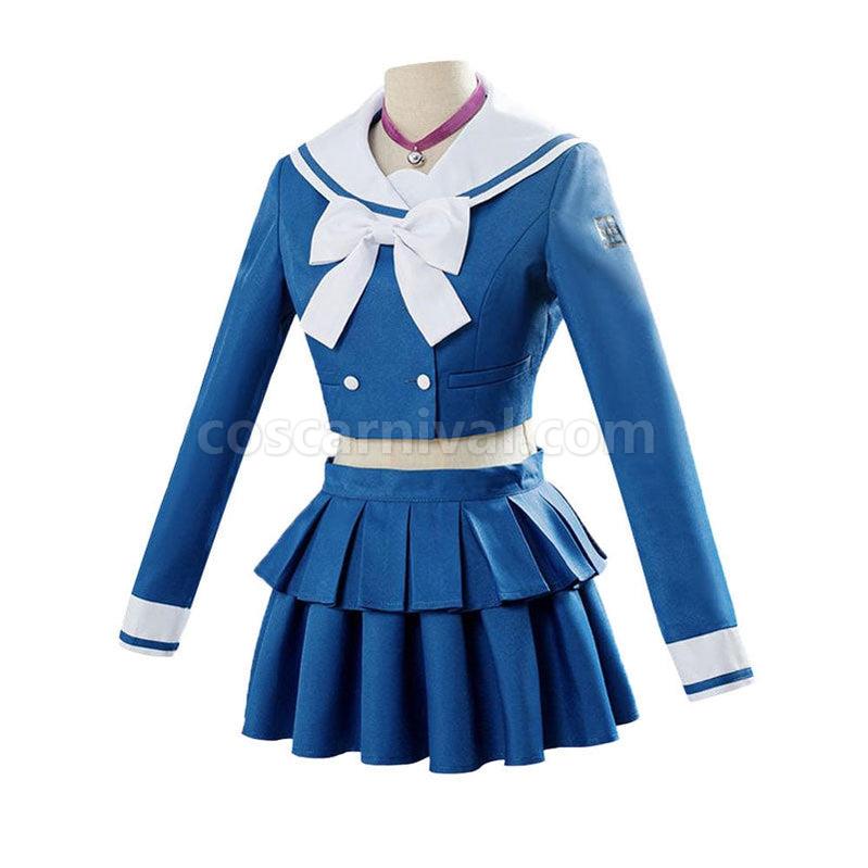 Danganronpa V3 Killing Harmony Harukawa Maki Blue School Uniform Halloween Cosplay Costume coscarnival011117284