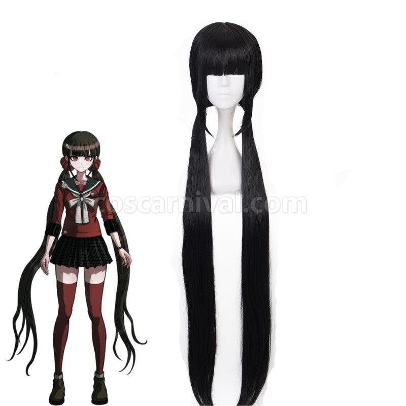 Danganronpa V3 Killing Harmony Maki Harukawa Black Long Cosplay Wigs coscarnival01118846