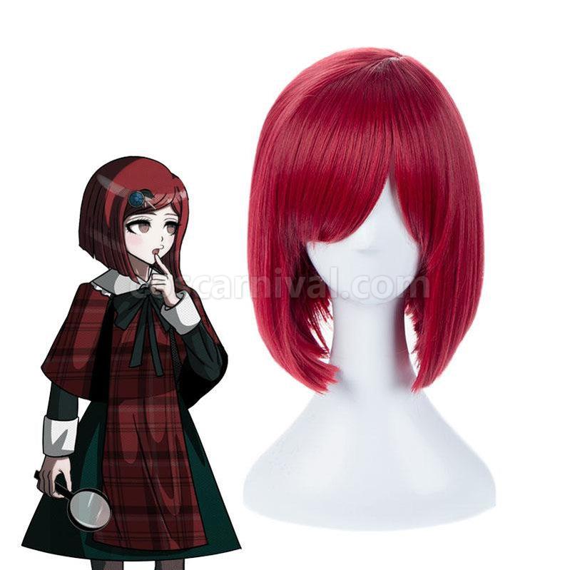 Danganronpa V3 Killing Harmony Yumeno Himiko Red Short Cosplay  Wigs coscarnival011117023