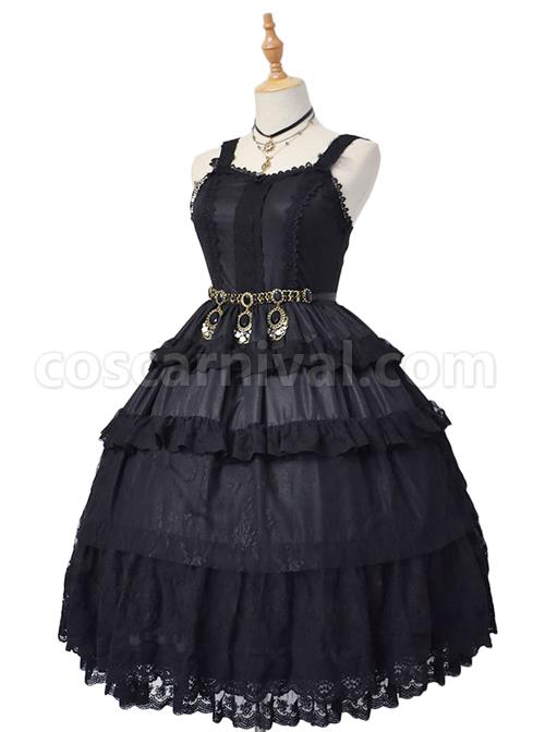 Dangerous Liaisons Series Chiffon Retro Gothic Lolita Short Sleeve Dress coscarnival
