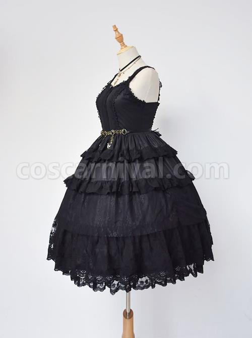 Dangerous Liaisons Series Chiffon Retro Gothic Lolita Short Sleeve Dress coscarnival