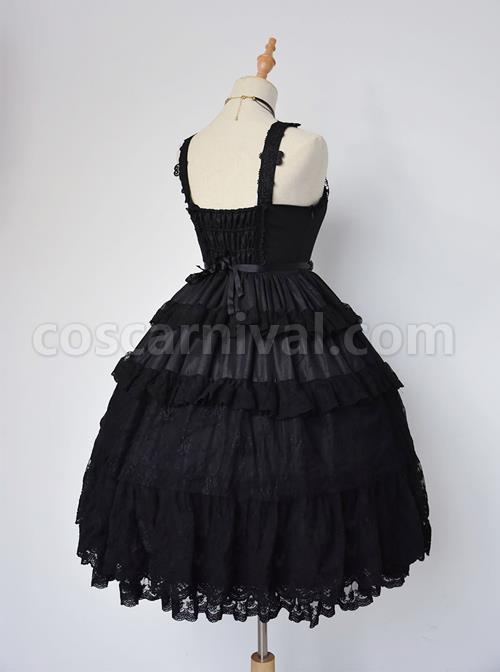 Dangerous Liaisons Series Chiffon Retro Gothic Lolita Short Sleeve Dress coscarnival