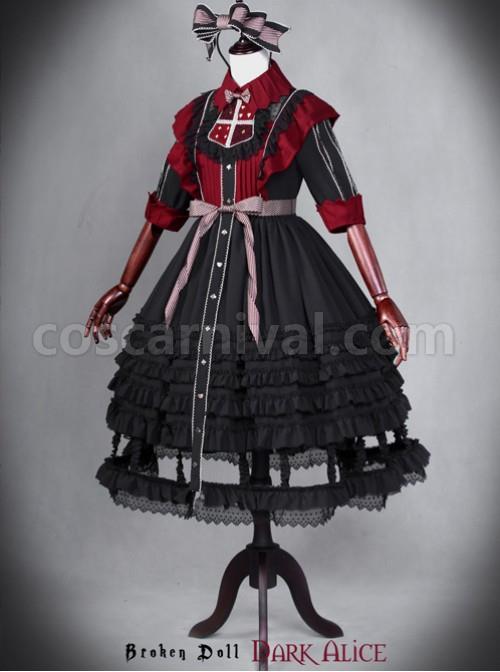 Dark Alice Lolita Black-red 13 fullset coscarnival