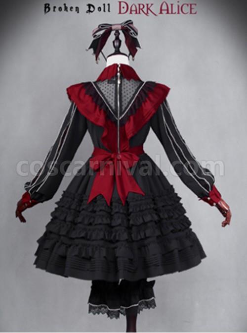 Dark Alice Lolita Black-red 9 fullset coscarnival