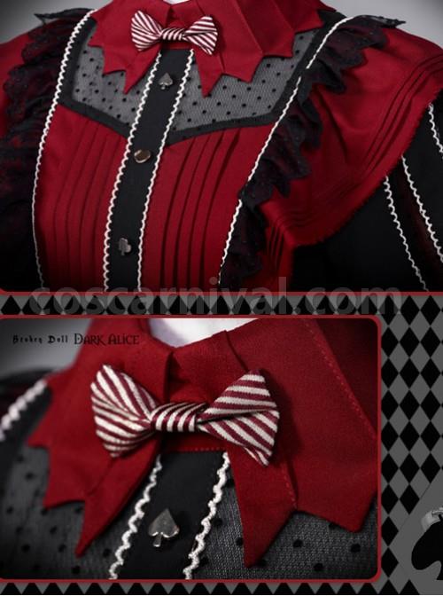 Dark Alice Lolita Black-red 9 fullset coscarnival