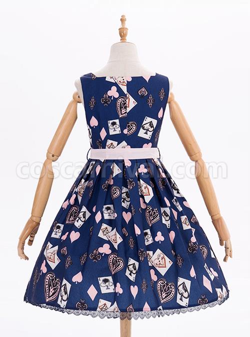 Dark-Blue-Chiffon-Poker-Printing-Classic-Lolita-Sling-Dress-coscarnival-3979