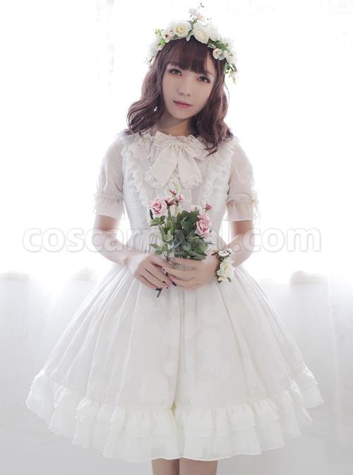 Dark-Blue-Short-Sleeves-With-Flounce-Hemline-Lace-Dress-coscarnival-470