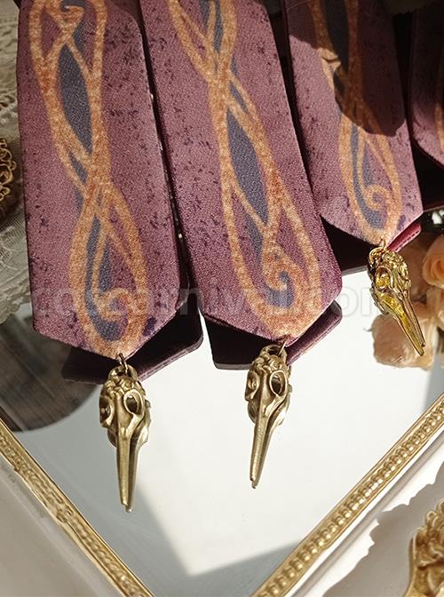 Dark Gothic Strange Circus Skeleton Pattern Print Trim Lolita Pleated Lace Slip Dress coscarnival