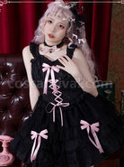 Dark-Jacquard-Design-Crinkled-Pink-Tie-Bow-Trim-Cute-Classic-Lolita-Slip-Dress-coscarnival-1727