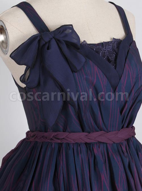 Dark Purple Night Elf Elegant Gothic JSK coscarnival