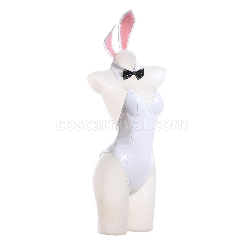 Date A Live Date A Bullet White Queen Bunnysuit Cosplay Costumes coscarnival01119480