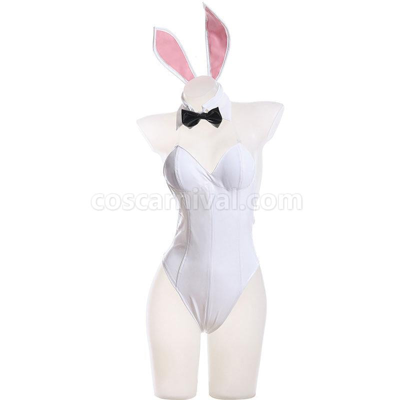 Date A Live Date A Bullet White Queen Bunnysuit Cosplay Costumes coscarnival01119499