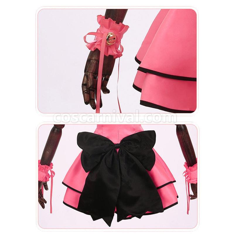Date A Live Kurumi Tokisaki Pink Cat Maid Dress Cosplay Costume coscarnival011115157