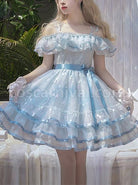 Daughter-Of-The-Sea-Series-Light-Blue-Sling-One-Shoulder-Dreamy-Fine-Glitter-Butterfly-Embroidery-Classic-Lolita-Sleeveless-Dress-coscarnival-3044
