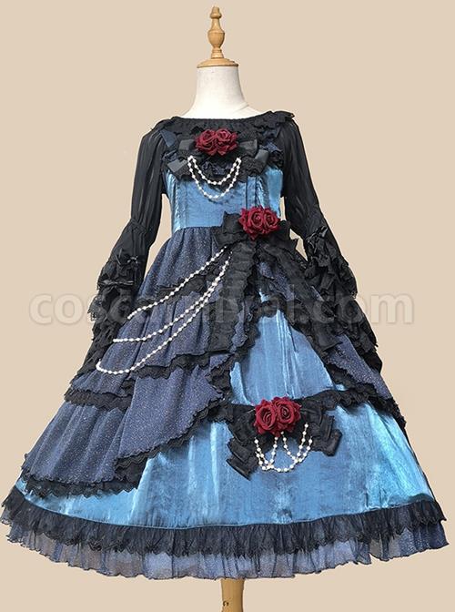 Deep-Sea-Mermaid-Series-JSK-Elegant-Classic-Lolita-Sling-Dress-coscarnival-1702